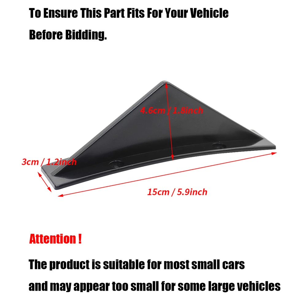 Universal 4 Wing Car Rear Bumper Lip Diffuser Splitter Spoiler Shark Fins For Chevrolet Chevy Camaro For Citroen Peugeot Mazda thumbnail 4