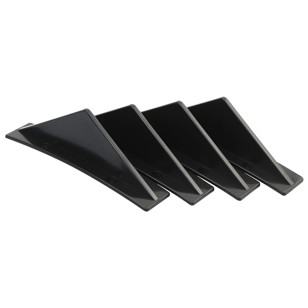 Universal 4 Wing Car Rear Bumper Lip Diffuser Splitter Spoiler Shark Fins For Chevrolet Chevy Camaro For Citroen Peugeot Mazda thumbnail 3