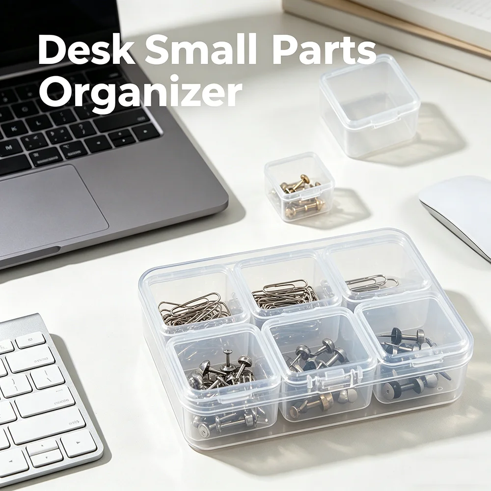 6/9 Grids Clear Plastic Storage Box Set for Beads,Jewelry & Craft Supplies - Portable, Stackable Organizers with Individual Lids thumbnail 5