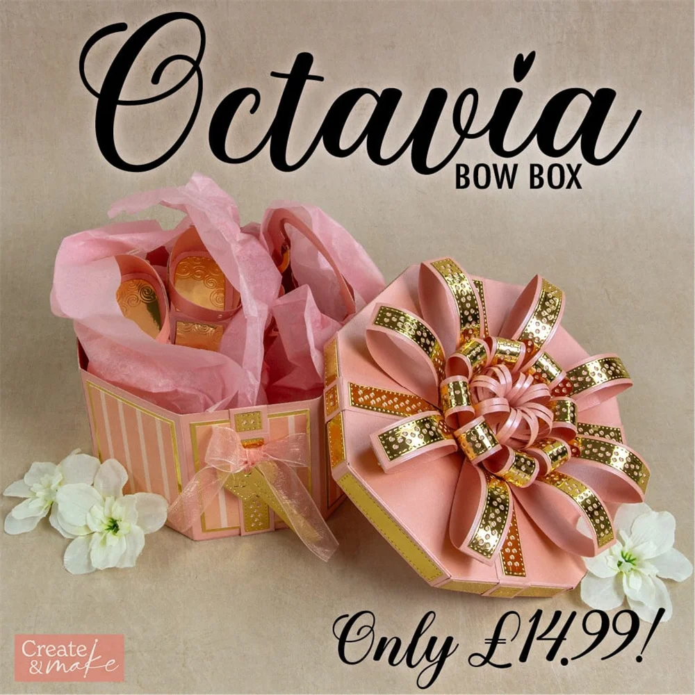 Metal Cutting Dies Octavia Bow Box Die Mold Craft Decoration Embossing Template DIY Greeting Card Handmade 2026 Holiday Knife thumbnail 2