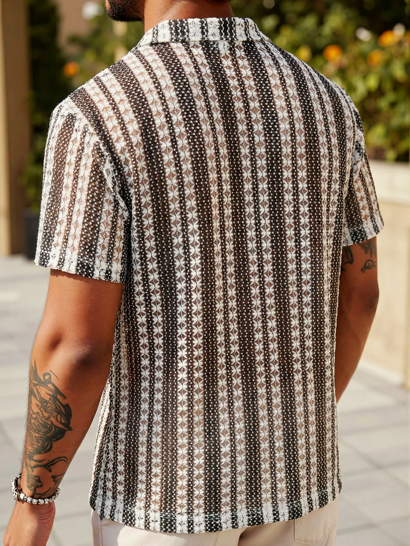 Vintage Hawaiian Shirts For Men Ethnic Pattern Printed Short Sleeve Tops Fashion Casual Men Clothing Loose Oversized Men's Shirt thumbnail 3
