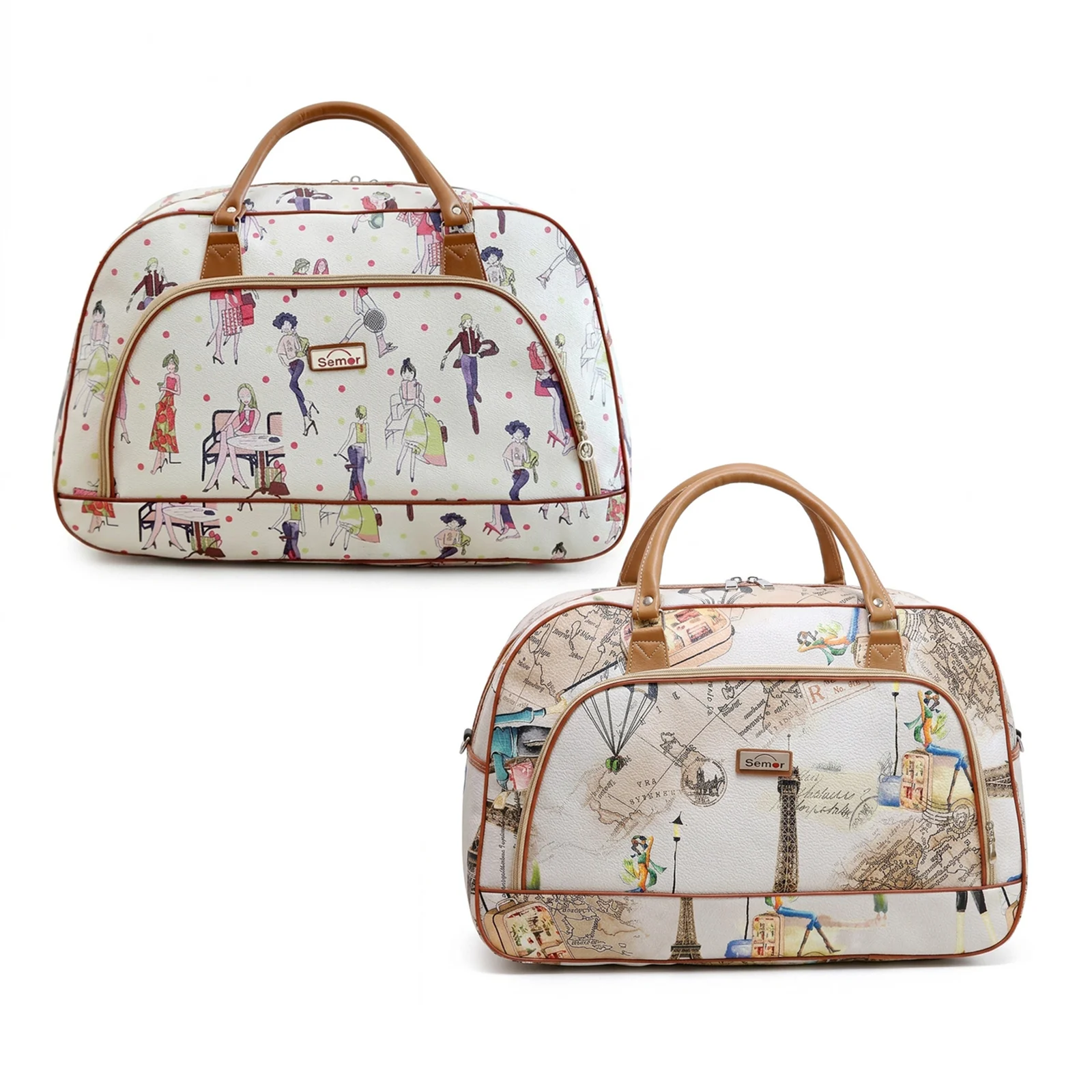 Waterproof PU Leather Travel Bag for Short Trips Durable and Lightweight with Adjustable Shoulder Strap thumbnail 2