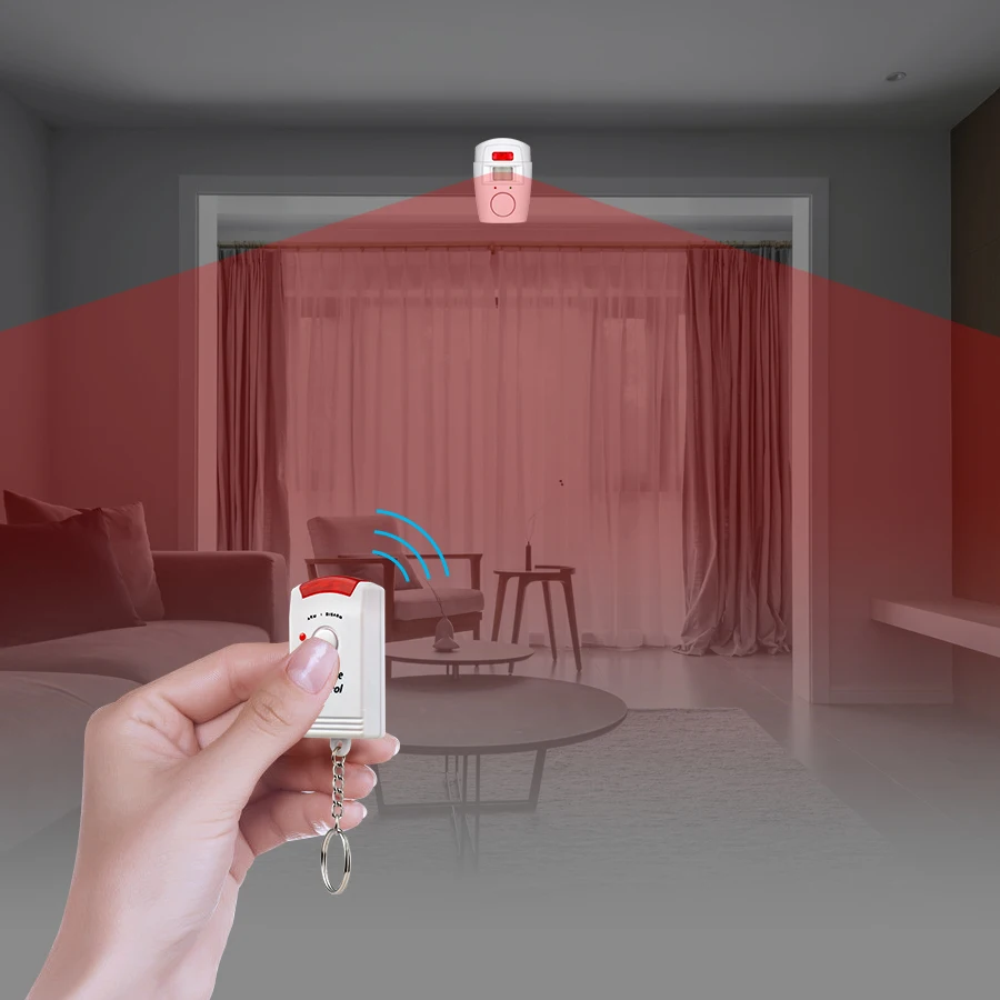 KERUI Wireless Motion Sensor Alarm Security Detector PIR Indoor Outdoor Alert System Home Security With 2 Remote Controller thumbnail 2