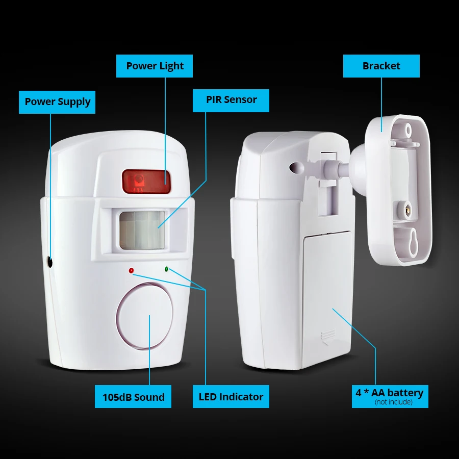 KERUI Wireless Motion Sensor Alarm Security Detector PIR Indoor Outdoor Alert System Home Security With 2 Remote Controller thumbnail 5