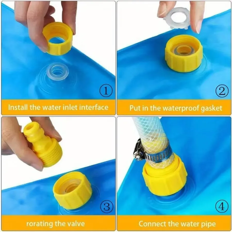 100cm Water Spray Pad Toy Ice Pad Lnflatable Children's PetsThick PVC Water Sprinkler Outdoor Play Lawn Summer Toy thumbnail 5