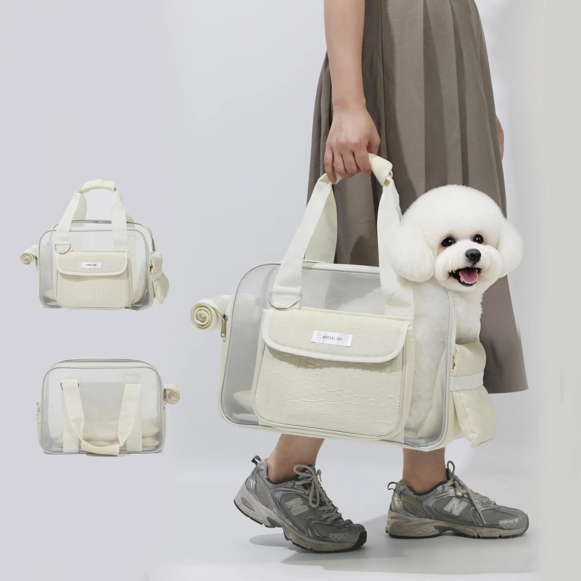 New Ins Style Pet Carrier for Small Dogs Cats Fashion Breathable Handheld Portable Travel Bag Dog Carrier thumbnail 2