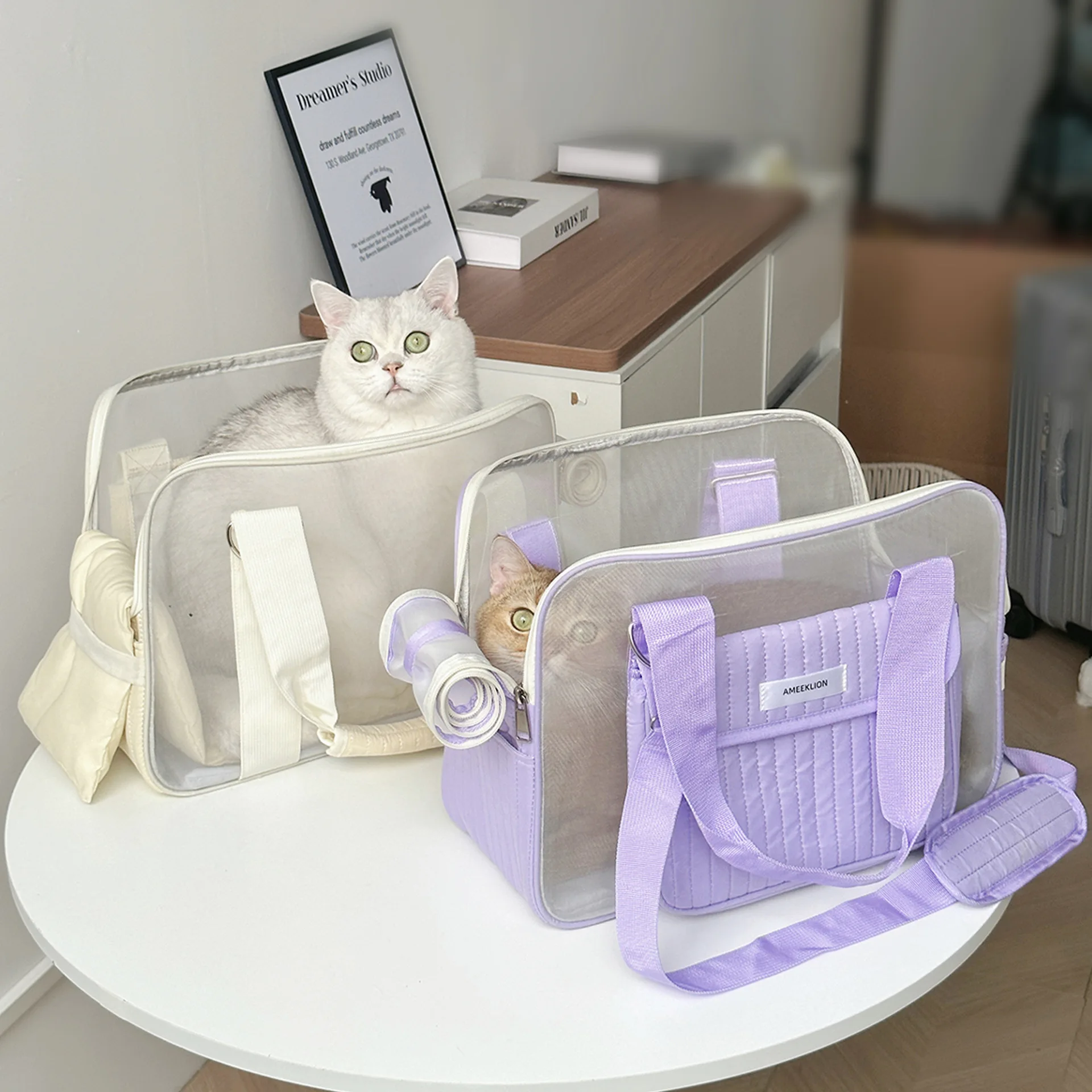 New Ins Style Pet Carrier for Small Dogs Cats Fashion Breathable Handheld Portable Travel Bag Dog Carrier thumbnail 3