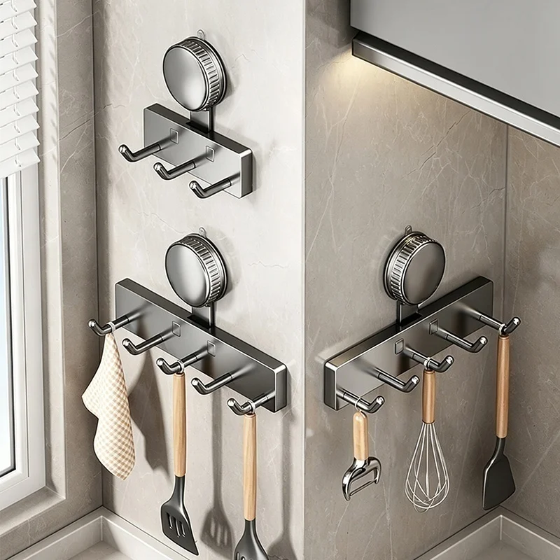 Suction Cup kitchen Hook Hanger No Need To Drill Kitchen Organizer Accessories thumbnail 2