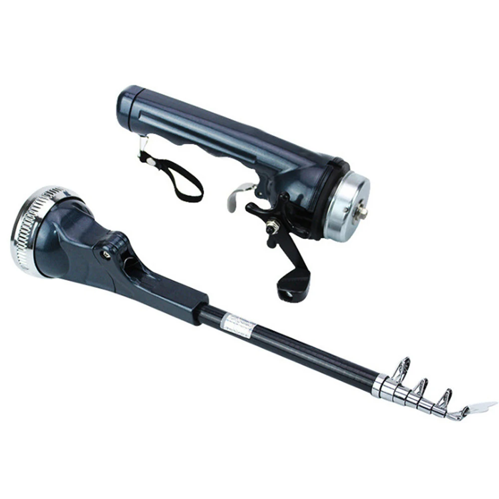 Portable Carp Foldable Sea Fishing Rod 134cm Telescopic Folding Ultra Hard Lure Pole Reel Combo 1 Body with Fishing Line Tackle thumbnail 4