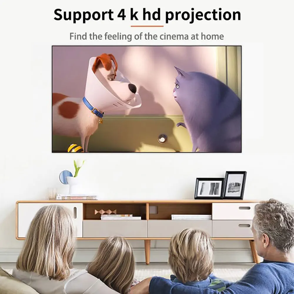 LEJIADA New 16:9 Anti-Light Easy Installation Free Projector Screen Metal Grey Portable ±30° Wide Viewing Angle Home 60-133 Inch thumbnail 2