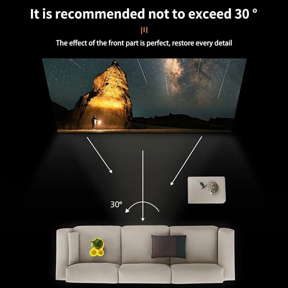 LEJIADA New 16:9 Anti-Light Easy Installation Free Projector Screen Metal Grey Portable ±30° Wide Viewing Angle Home 60-133 Inch thumbnail 4