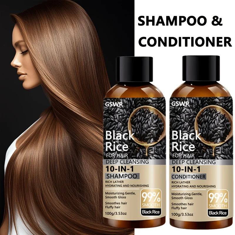 GSWP Black Rice Moisturizing Shampoo Conditioner Set, can gently care for and deeply nourish the hair,making the hair fresh.200g thumbnail 3