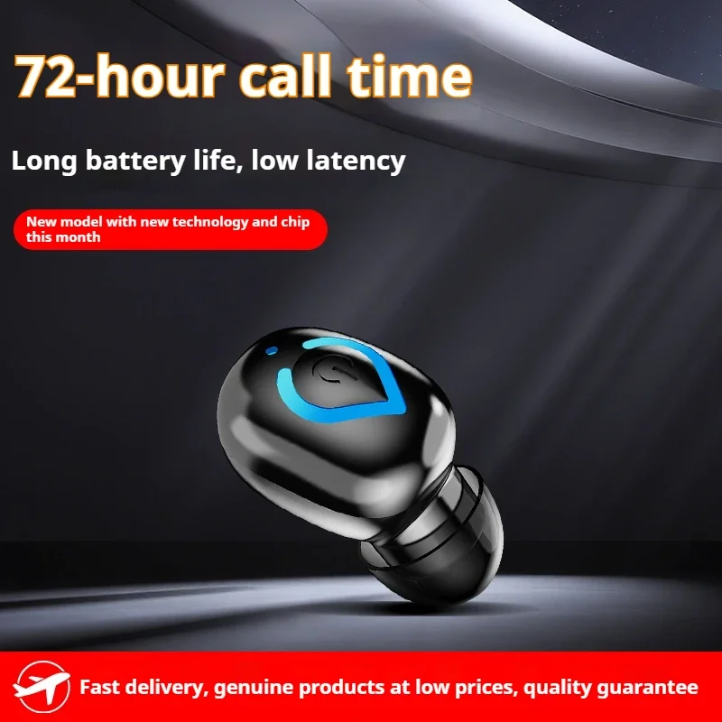 Mini Wireless Bluetooth Headphones With Microphone In-ear Single Earphones Handsfree Noise Canceling Headset For Game Driving thumbnail 6