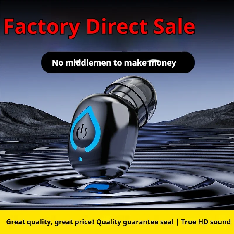 Mini Wireless Bluetooth Headphones With Microphone In-ear Single Earphones Handsfree Noise Canceling Headset For Game Driving thumbnail 3