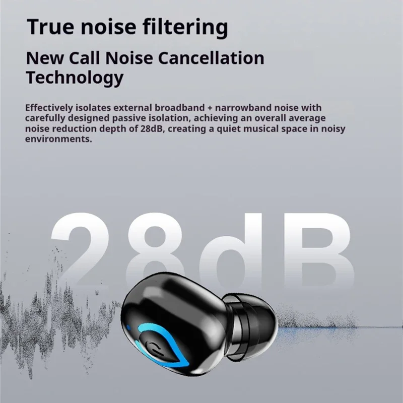 Mini Wireless Bluetooth Headphones With Microphone In-ear Single Earphones Handsfree Noise Canceling Headset For Game Driving thumbnail 5