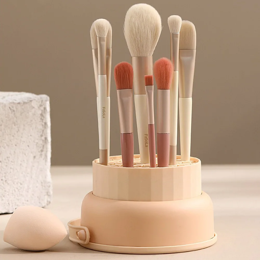 Makeup Brush Cleaning Bowl Beauty Egg Cleaning Tool Storage Set Brush Powder Puff Dry Cleaning Silicone Drying Shelf