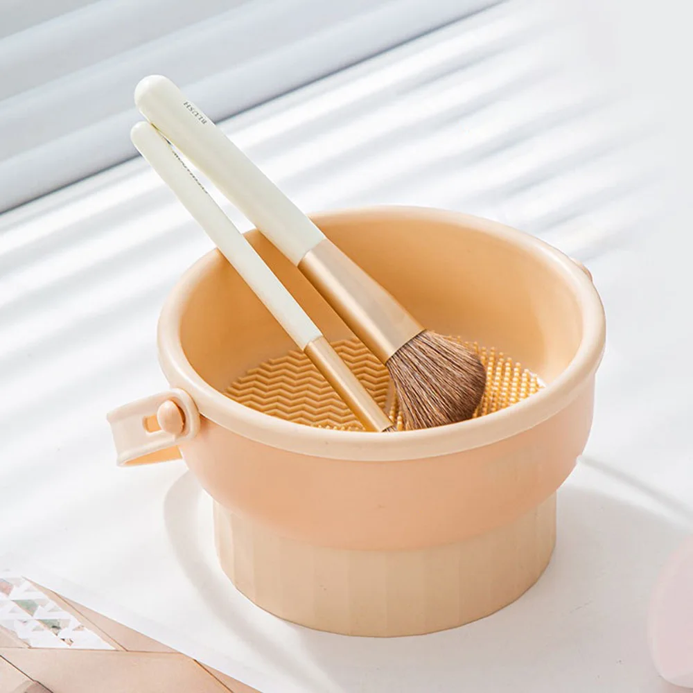 Makeup Brush Cleaning Bowl Beauty Egg Cleaning Tool Storage Set Brush Powder Puff Dry Cleaning Silicone Drying Shelf thumbnail 4