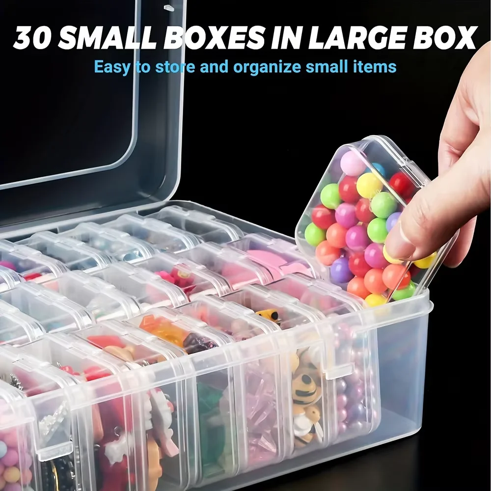 DIY Diamond Painting Embroidery Storage Box, Nail Art Jewelry Rhinestone Mosaic Storage Container, Multifunctional Storage Box thumbnail 3