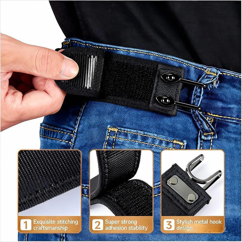 Fashion Ultra-soft No Buckle Elastic Belts Men's Stylish Comfortable Belt Loop Buckle-Free Belt Unisex Jeans Pants Belt for Men thumbnail 4
