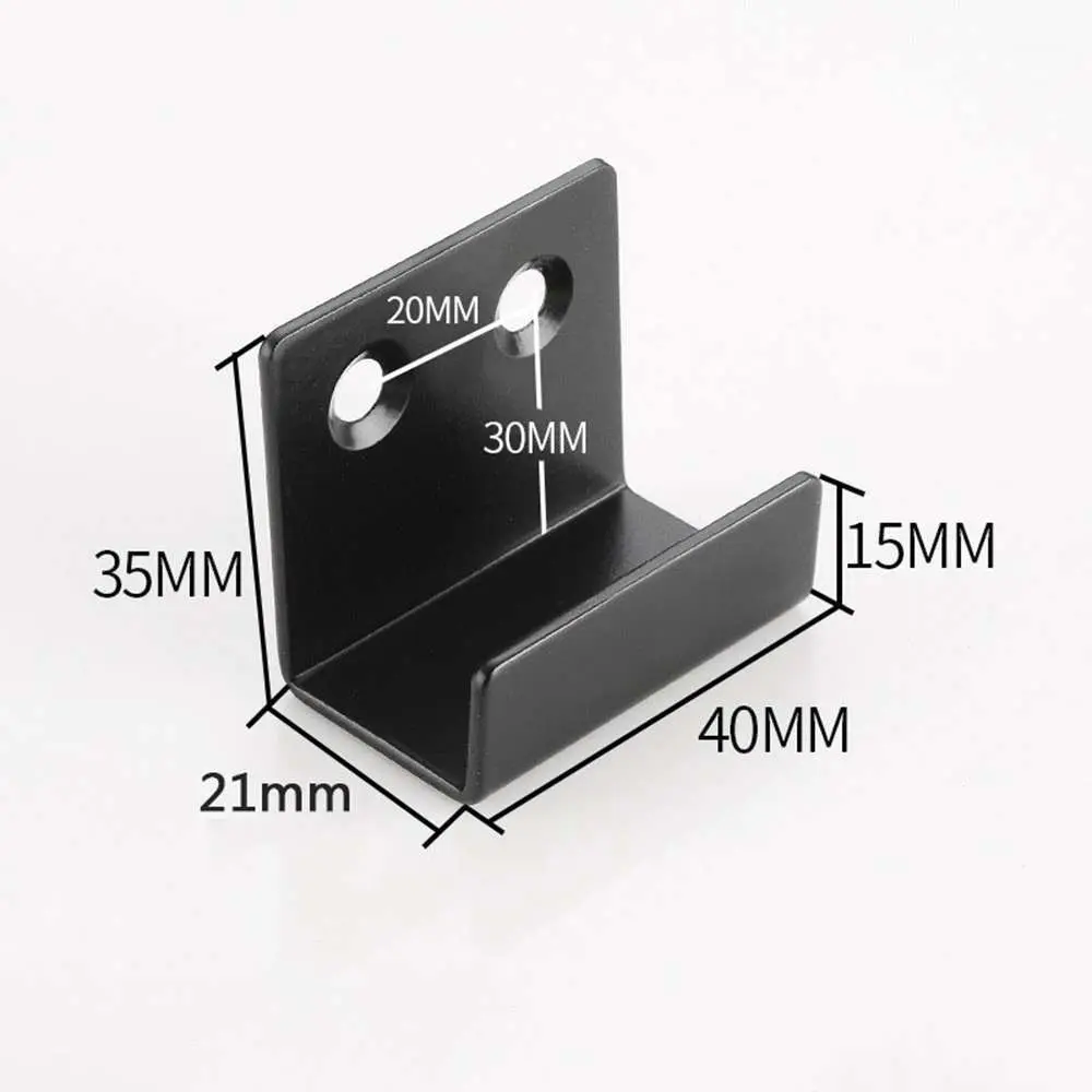 2Pcs Stainless Steel Hanging Code Wall Fixing Clip U Shape Tile Mirror Board Display Rack Multifunction Firm Hook Accessories thumbnail 5