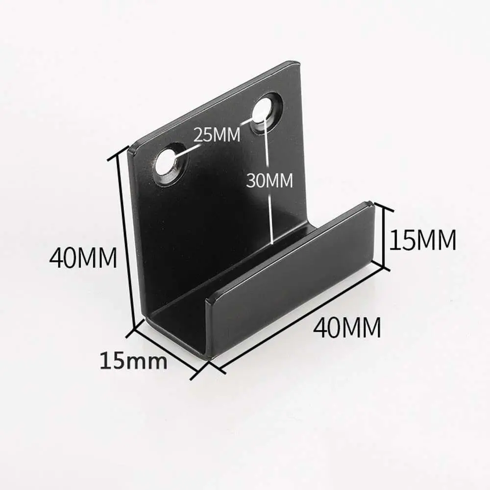 2Pcs Stainless Steel Hanging Code Wall Fixing Clip U Shape Tile Mirror Board Display Rack Multifunction Firm Hook Accessories thumbnail 4