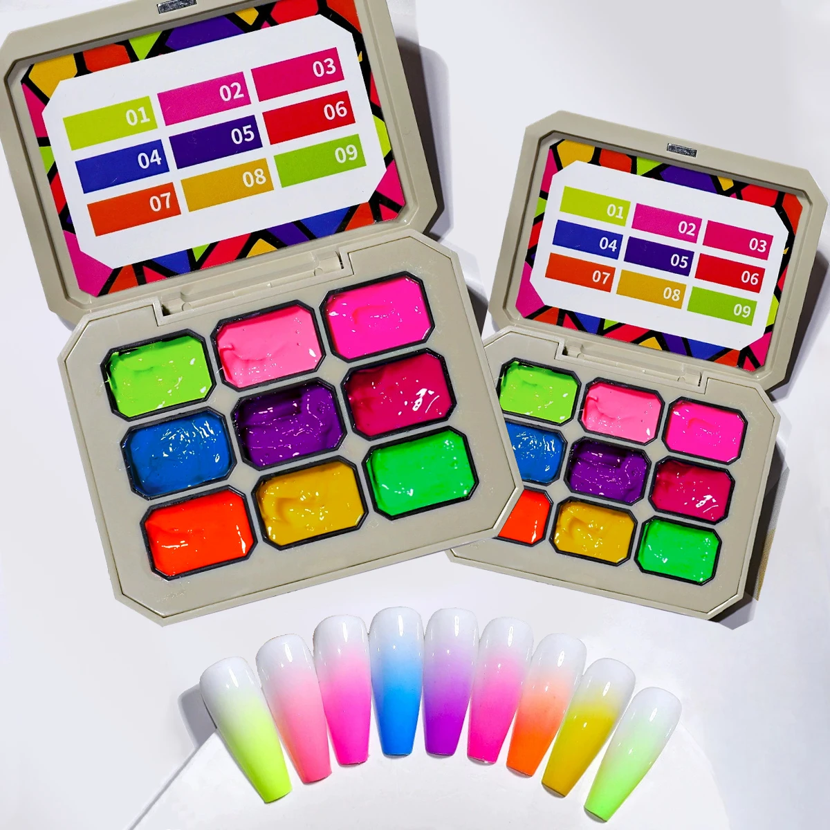9Colors Silver Light 4IN1 Pat Ombre Gel Nail Polish Easy Gradient Painting Gel DIY Nail Manicure Solid UV Varnish Paint Art Gel thumbnail 6