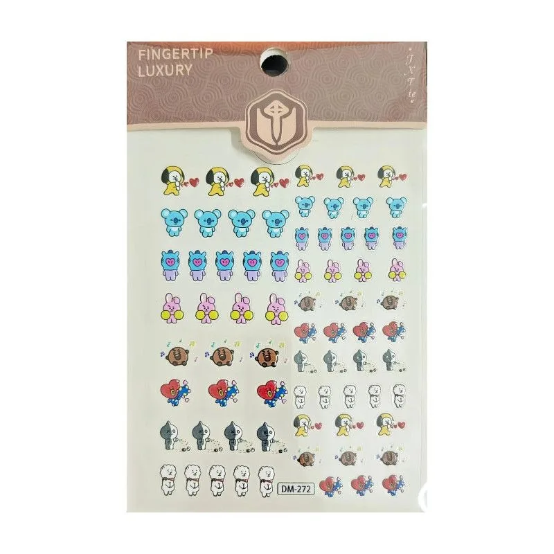 New Personalized Cartoon Embossed Nail Stickers Creative High-Value Anime Character Peripheral Nail Decorations thumbnail 5