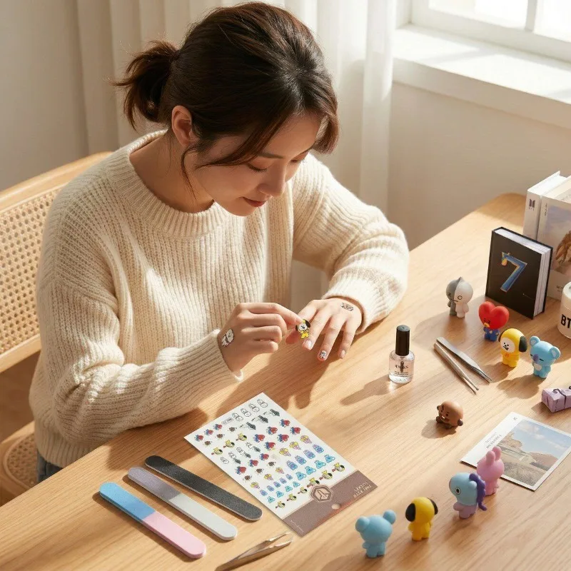 New Personalized Cartoon Embossed Nail Stickers Creative High-Value Anime Character Peripheral Nail Decorations thumbnail 2