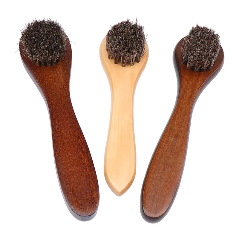 Neutral Shoe Polish Wax Leather Care Paste And Wooden Handle Horsehair Dauber Brush Kit For Boots Cleaning Mirror Shine Finishes thumbnail 4