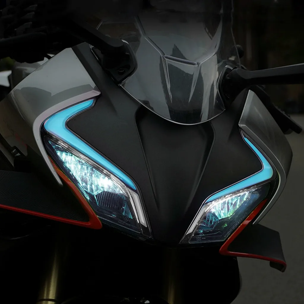 1Set Sport Style Motorcycle Sticker, Waterproof Vinyl Decal for Motorcycle Front Fairing Decor thumbnail 4