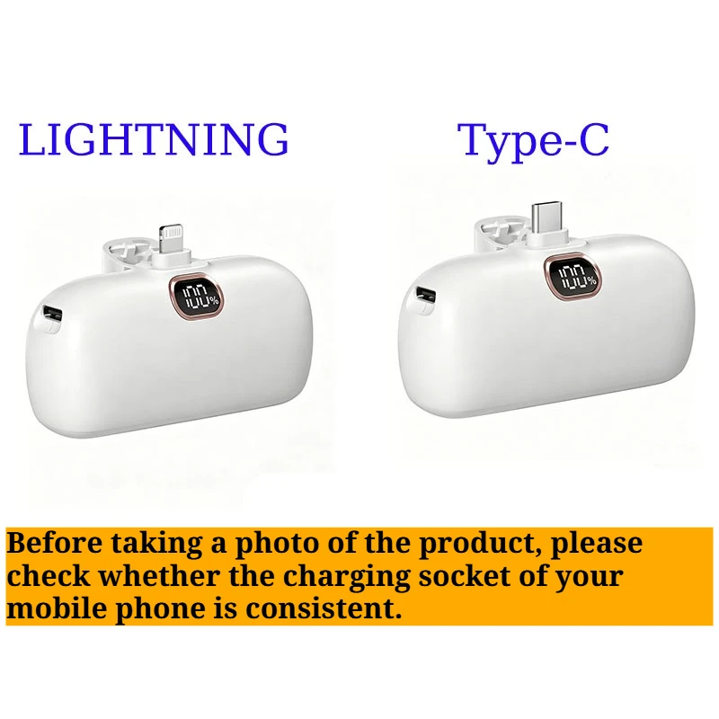 파워뱅크 mini20W fast charging power bank, 5000mAh capsule power bank, iPhone 17/16/15/14 Xiaomi/Samsung/Huawei/Android phones/VIVO thumbnail 6