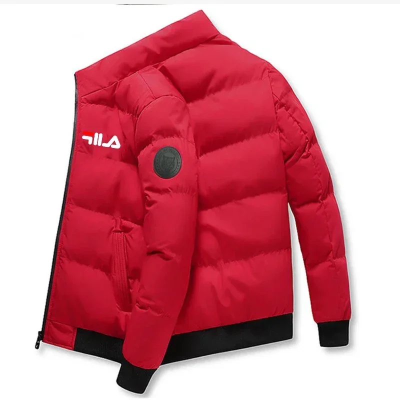 2026 Autumn Winter Men's Thick Warm Jacket Fashion Printed Windproof Coat Casual Zip Up Outerwear Male Parkas M-5XL thumbnail 5