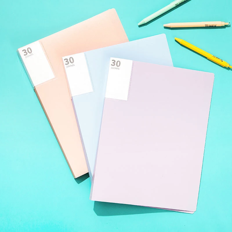 1 pc multi-functional A4 office file folder with transparent inserts, multi-layered and large loose-leaf file folder bookcase thumbnail 2