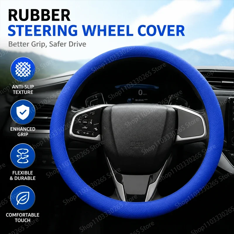 Four season silicone steering wheel cover, anti slip and wear-resistant steering wheel cover for new energy vehicles, thumbnail 2