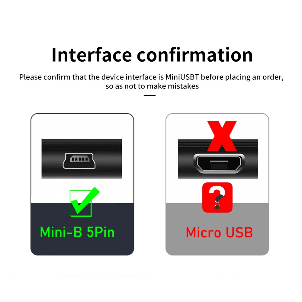 Type C to Mini USB cable Ultra short USB C to USB mini-5pin charging data cable cord for MP3 MP4 GPS Camera Dash Cam HERO 3 thumbnail 4