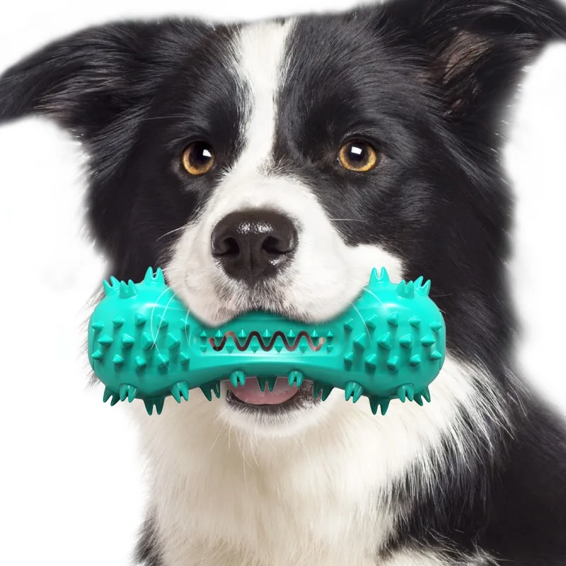 Squeaky Dog Chew Toy Sound Dumbbells Teeth Grinding Sticks Dog Teeth Bone Toothbrush Pet Supplies for Medium Large Dogs thumbnail 4