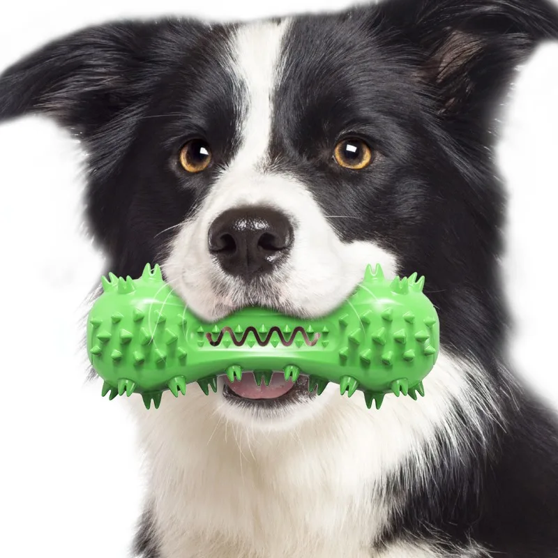 Squeaky Dog Chew Toy Sound Dumbbells Teeth Grinding Sticks Dog Teeth Bone Toothbrush Pet Supplies for Medium Large Dogs thumbnail 3