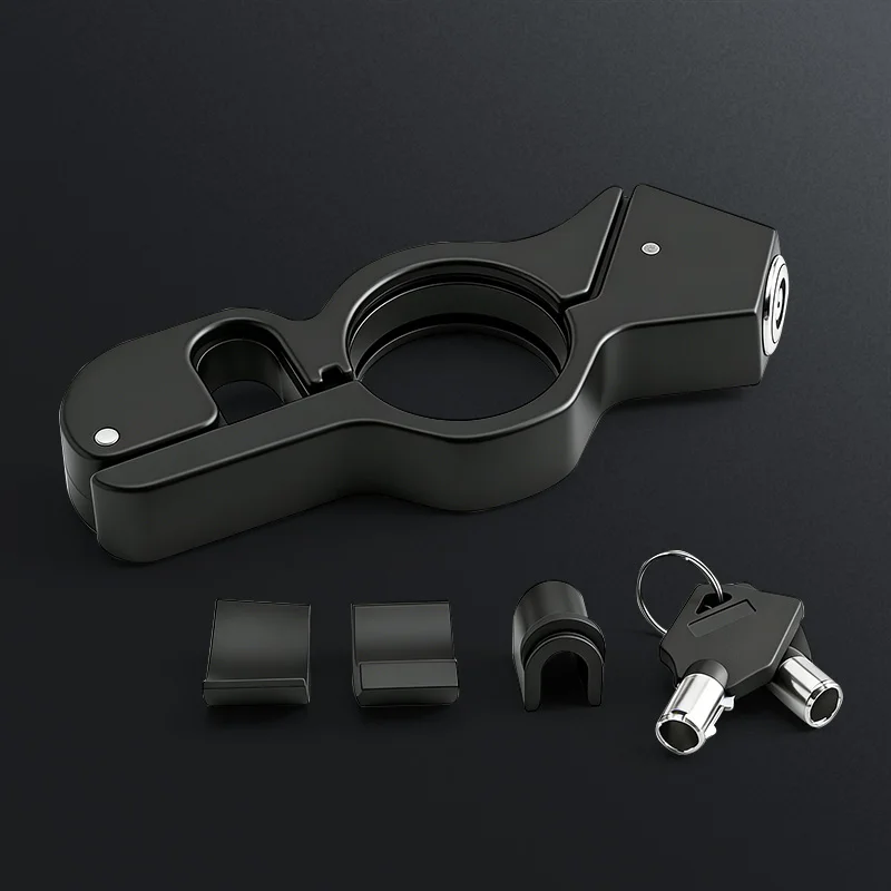 Motorcycle/bike Handlebar Lock Handlebar Brake Handle Solid Lock Imitating Steal Lock Pull Rod ATV Dirt Street Bikes Anti Theft thumbnail 5