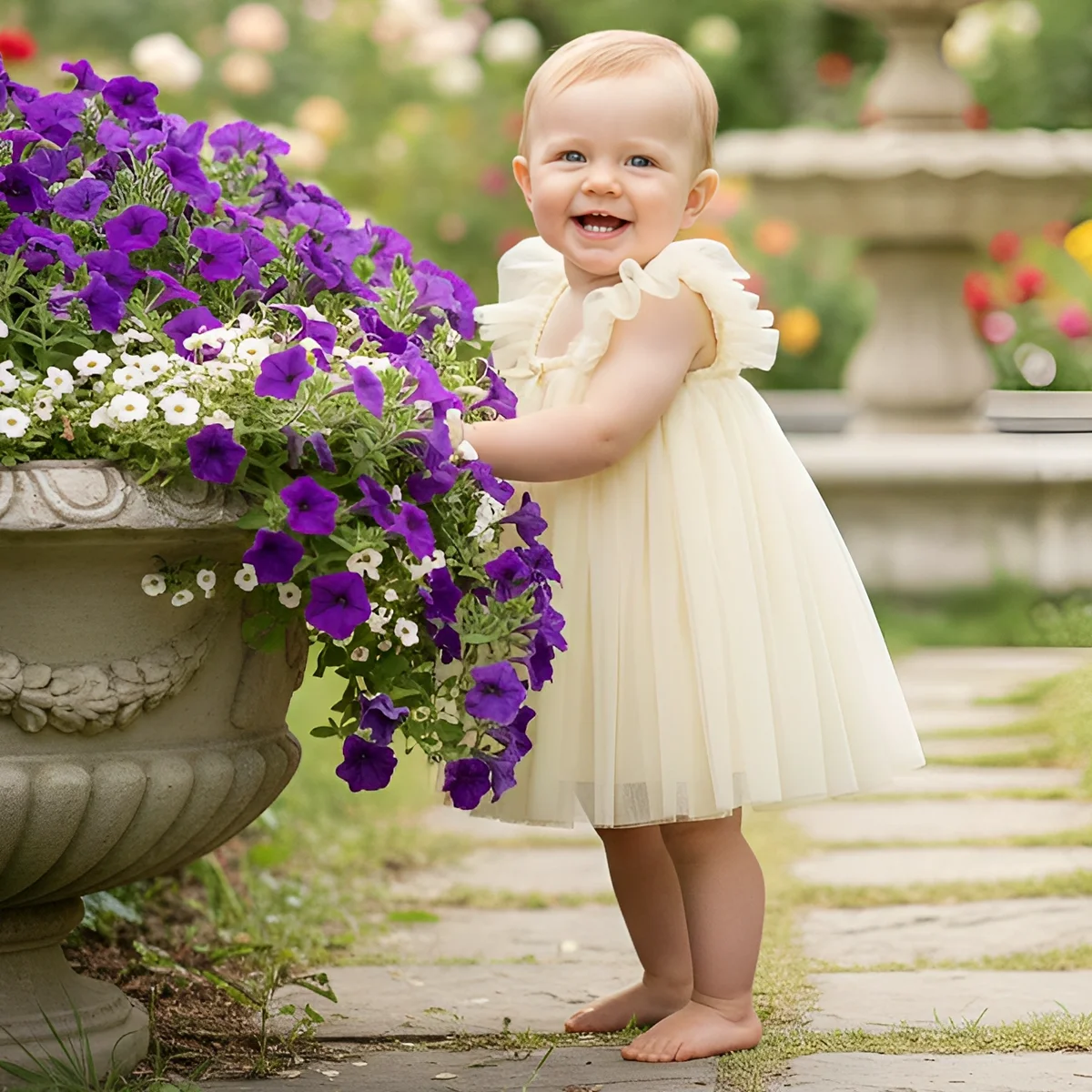 Fashion Summer Baby Dress Birthday Kids Girls Dress Party Sleeveless