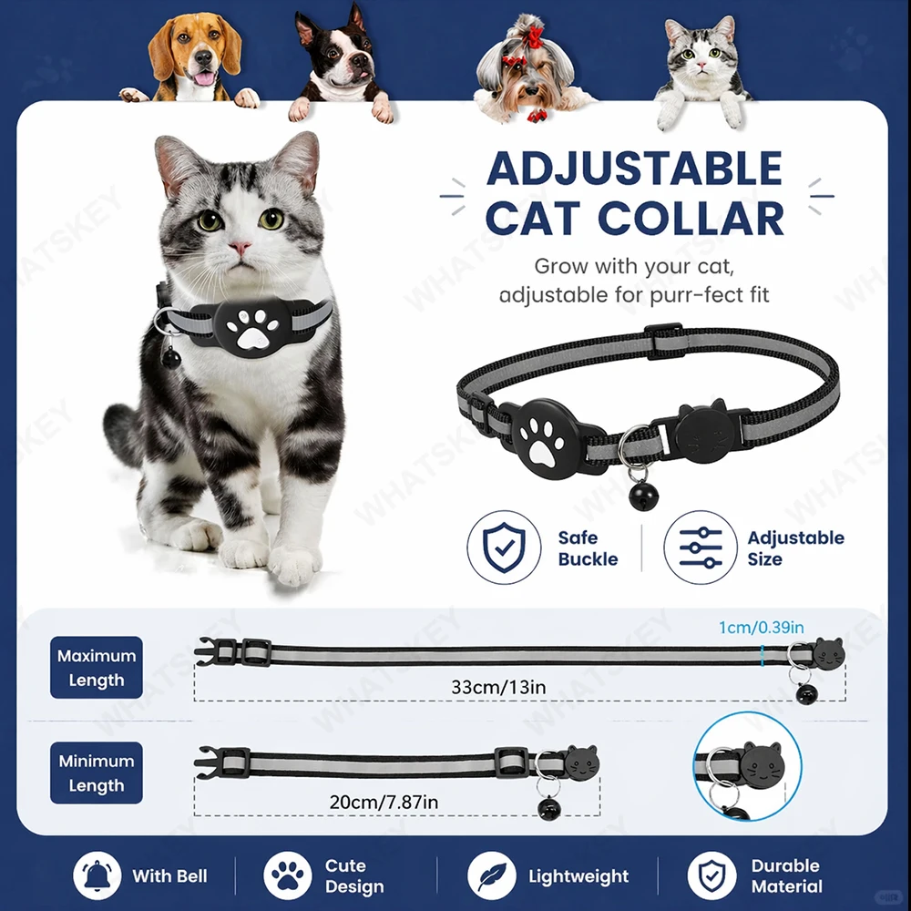 Adjustable Pet Collar Gps Tracker Google Find My Android Finder Location Tracker Kits Pet Supplies Cat Pet Electronic Devices thumbnail 5