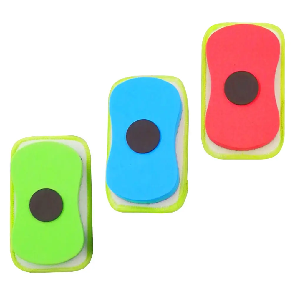 3Pcs Magnetic Whiteboard Erasers Premium Eva Detachable Washable Lightweight Dry Eraser School Office Supply Magnetic Erasers