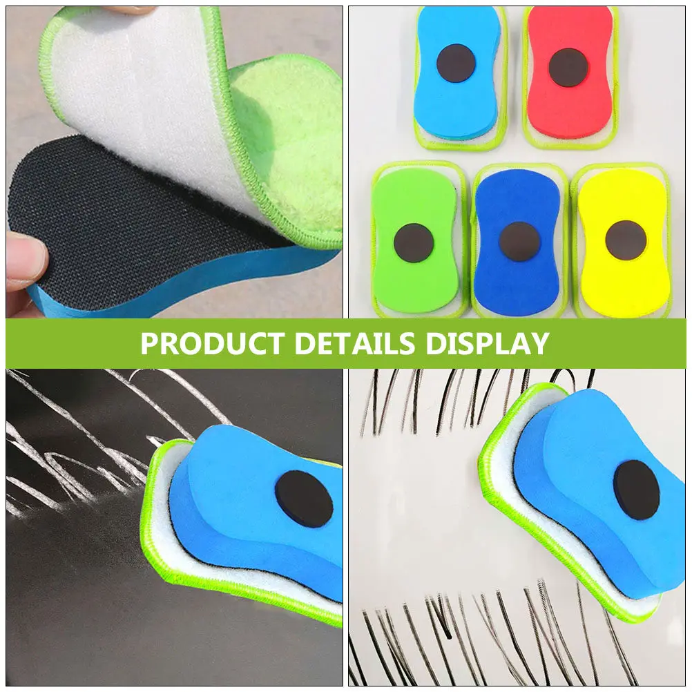 3Pcs Magnetic Whiteboard Erasers Premium Eva Detachable Washable Lightweight Dry Eraser School Office Supply Magnetic Erasers thumbnail 4