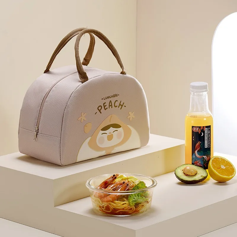 Cute Fruit Print Insulated Lunch Bag Oxford Cloth Lunch Tote Bag Leakproof Thermal Cooler Bag for Office School Work Travel thumbnail 4