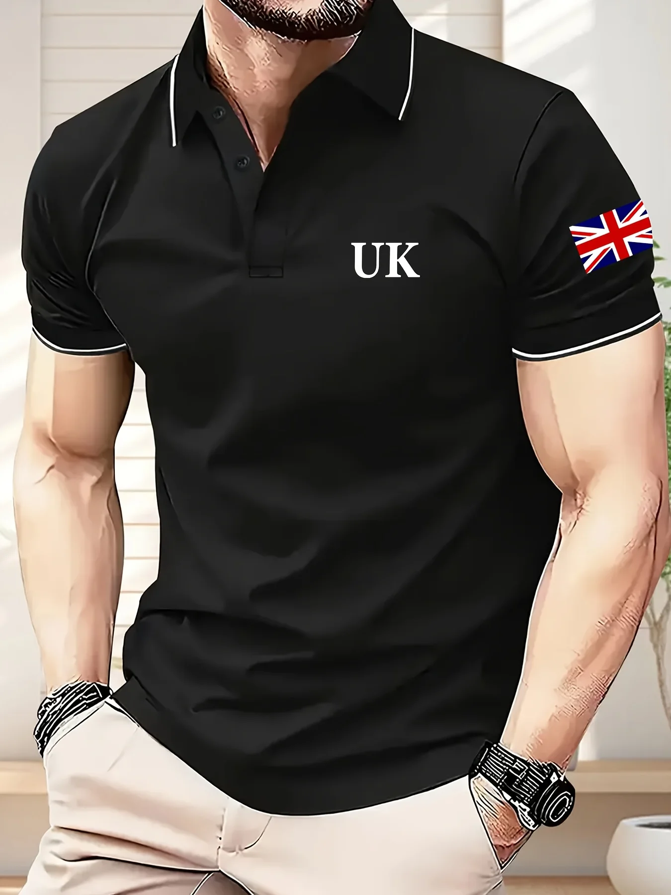 2026 Summer Men's Polo Shirt - 3D Printed Design Breathable Lightweight Stylish and Fashionable Outdoor Men's Clothing