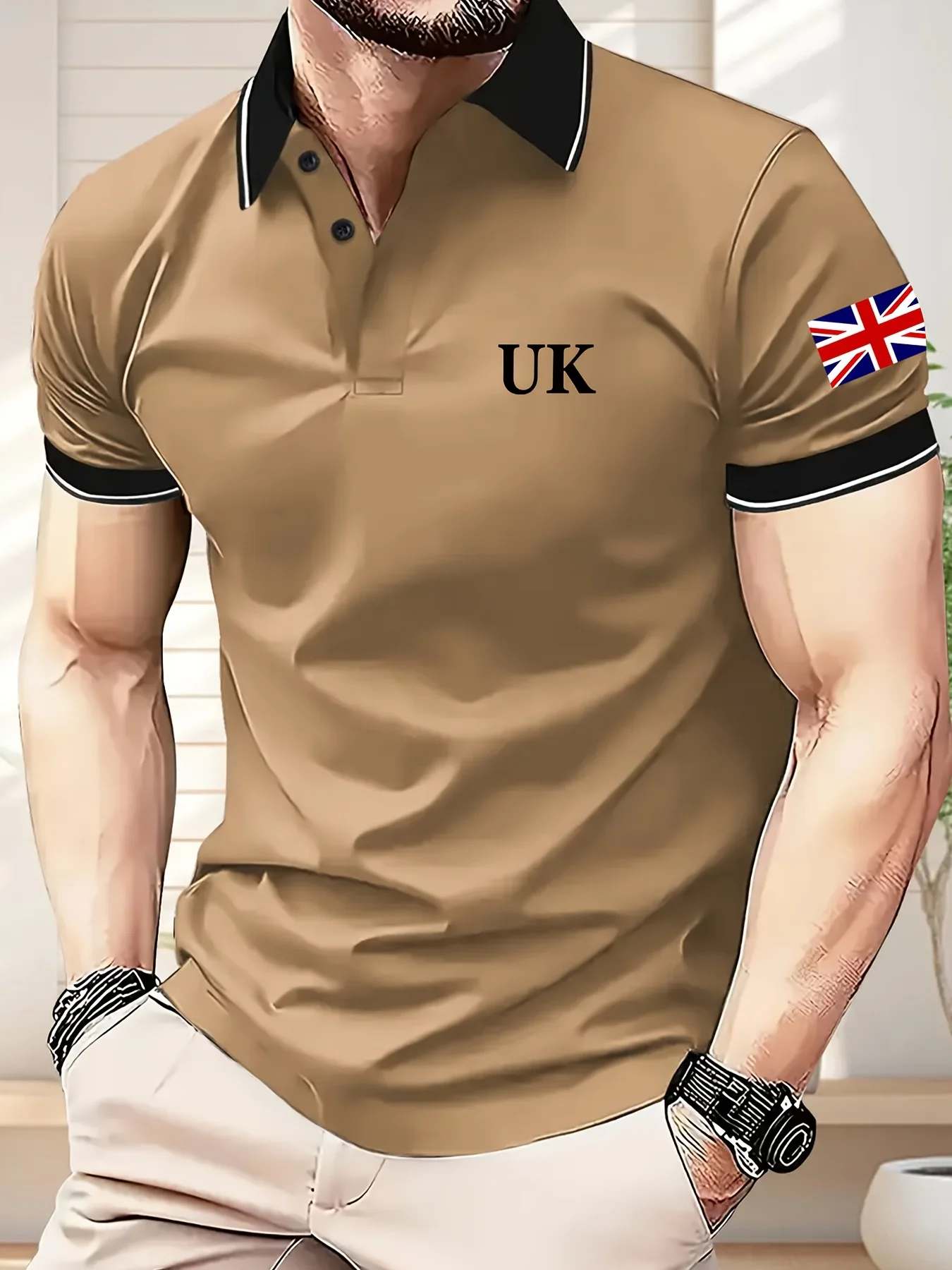 2026 Summer Men's Polo Shirt - 3D Printed Design Breathable Lightweight Stylish and Fashionable Outdoor Men's Clothing thumbnail 3