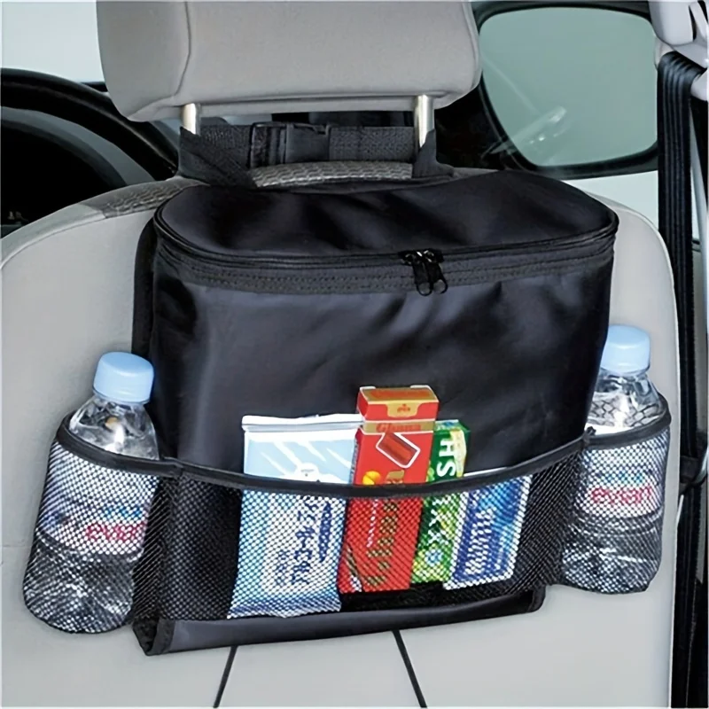 1pc Auto Seat Back Multi-Pocket Ice Pack Bag,Hanging Organizer Collector Storage Box Car Interior Accessories,Car Organization. thumbnail 5