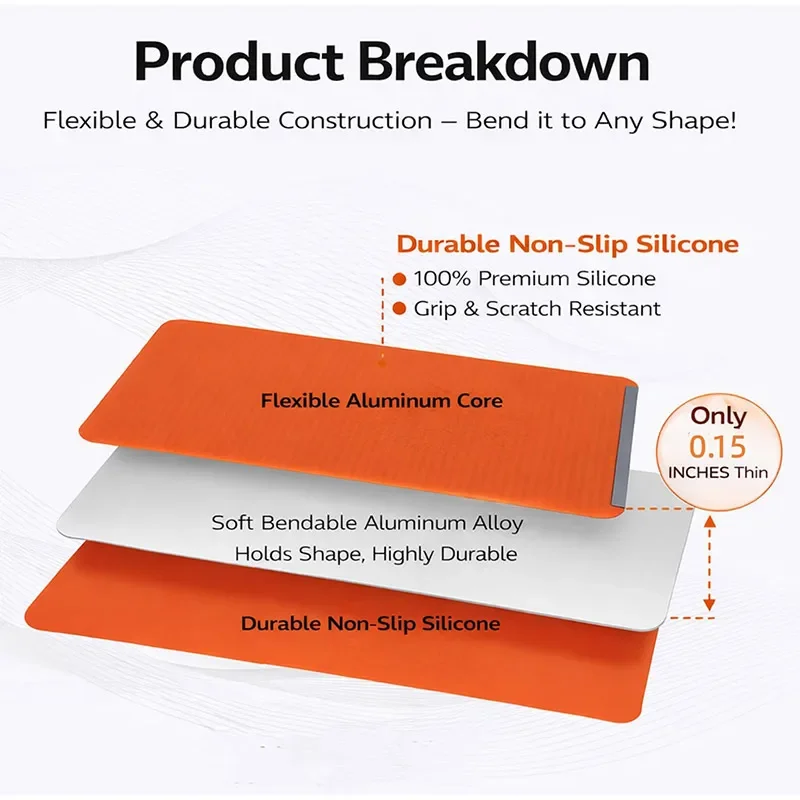 Creative Portable Phone Stand Silicone Desktop Tablet Laptop Holder Flexible Foldable Transforming Stand Travel Accessory thumbnail 4