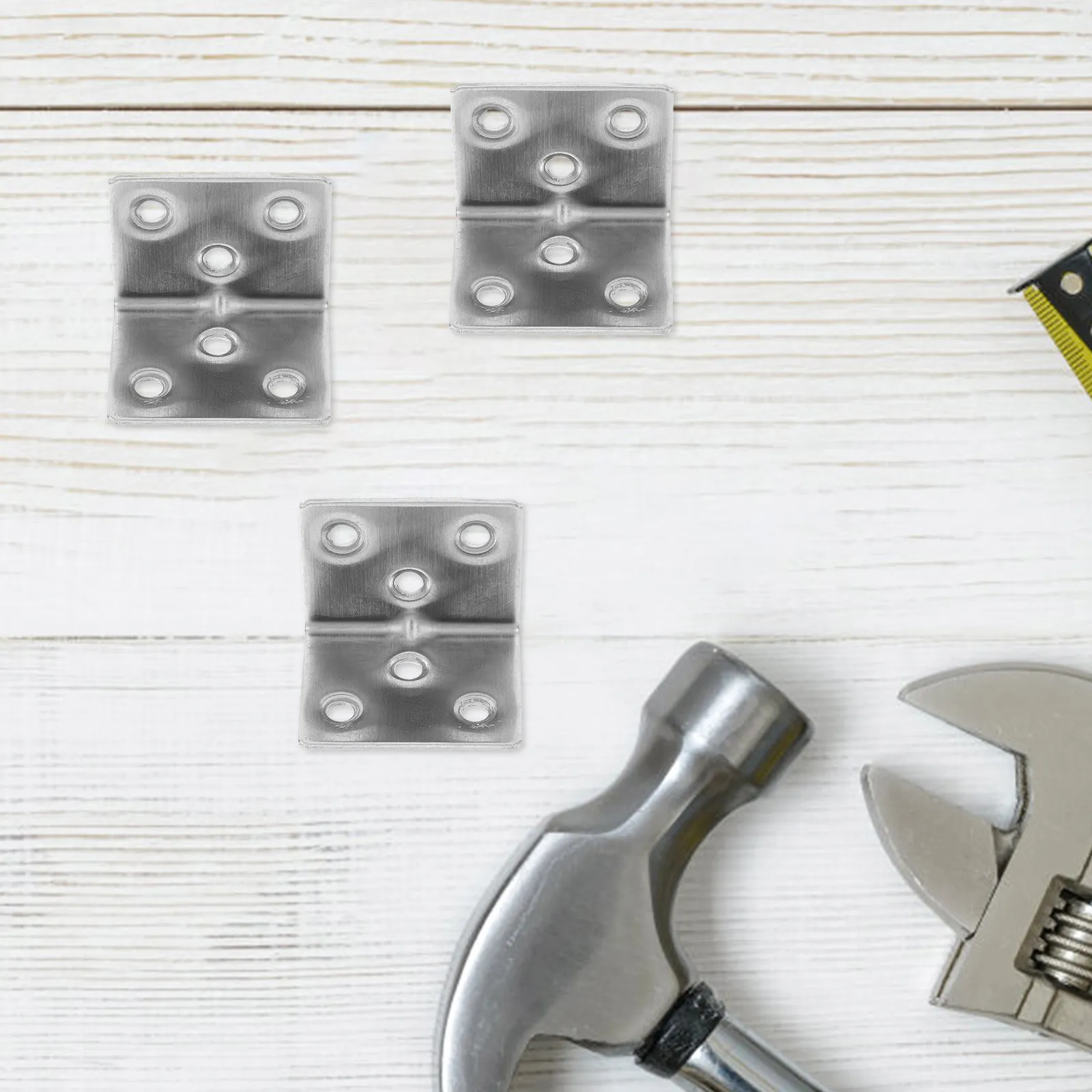 10Pcs Stainless Steel Corner Brackets Heavy-Duty L Shape 90 Degree Right Angle Furniture Gusset for Kitchen Cabinets Bed Frames thumbnail 5