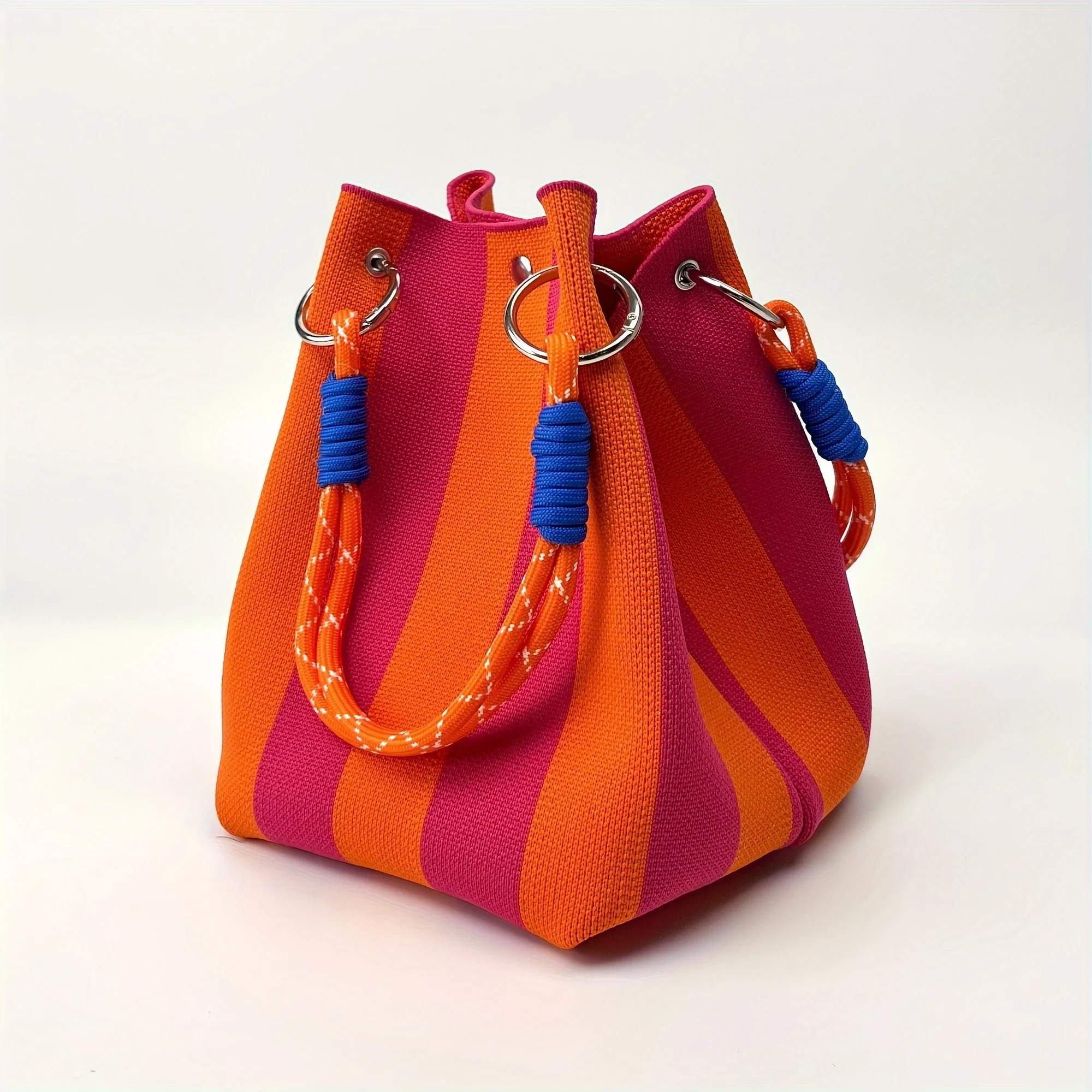 Women's Multicolored Handbag with Buckle Closure Adjustable Shoulder Strap Spacious Tote Bags for Women Work Travel Clutch Purse thumbnail 4
