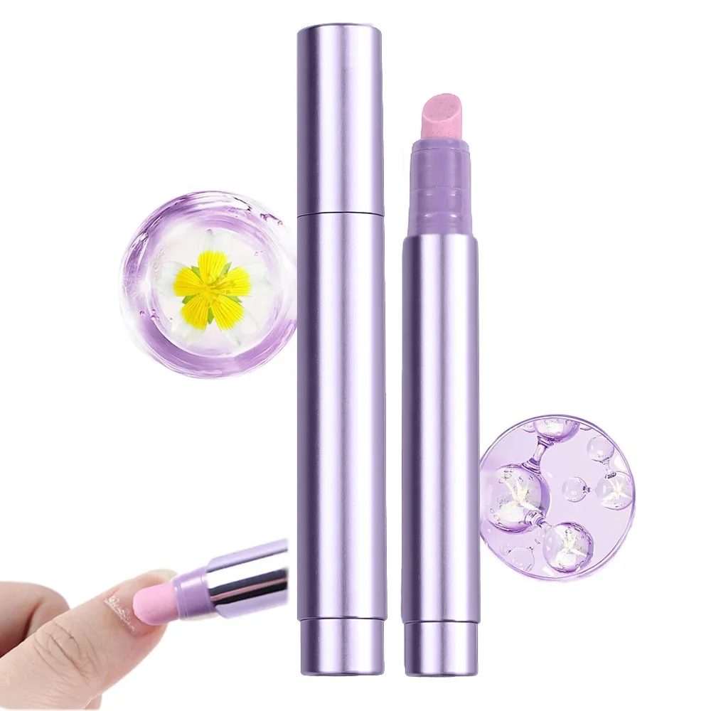 1 Piece 3-in-1 Nail Care Pen, Cuticle Oil Pen, Ceramic Cuticle Remover, Moisturizing Nail Treatment to Improve Hangnails and Dea